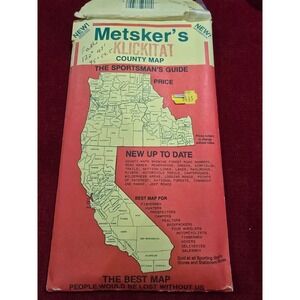 Metskers Klickitat County Washington Map The Sportsmans Guide Vintage